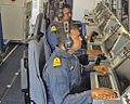 Airmen aboard an Indian Navy P-8I aircraft search the Andaman Sea/Juruterbang pesawat P-8I Tentera Laut India sedang mencari di Lautan Andaman/印度海军飞行员驾驶P-8I飞机搜索（印度洋）安达曼海