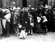 Evrei pe rampa de selecţie de la Auschwitz, mai 1944