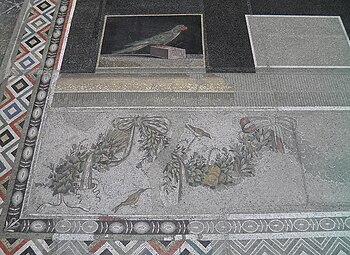 Detail of an Ancient Greek mosaic floor, Pergamon Museum, Berlin, Germany, unknown architect, 2nd century BC