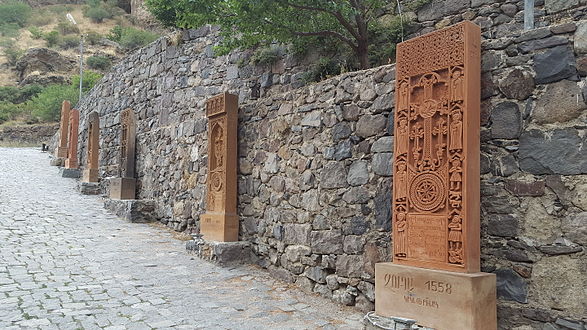 at the Geghard monastery