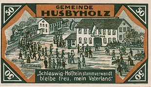 Husbyholz, Notgeld, 1921, 50 Pfennig, Bismarckdenkmal, Rückseite.jpg