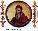 Portret van Paul Julius III in de basiliek Sint-Paulus buiten de Muren