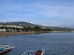 Maasin City proper viewed from the coast