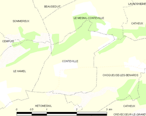 Poziția localității Conteville