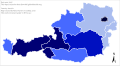 HDI map of Austrian states in 2017