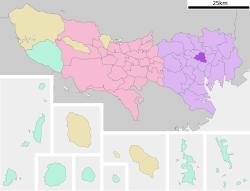 Vị trí của Bunkyō ở Tokyo