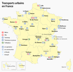 ÖPNV-Systeme in Frankreich