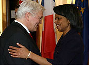 Rice with German Foreign Minister Frank-Walter Steinmeier