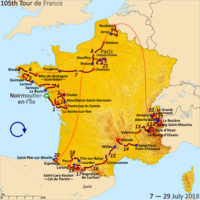 2018 Tour de France rotası