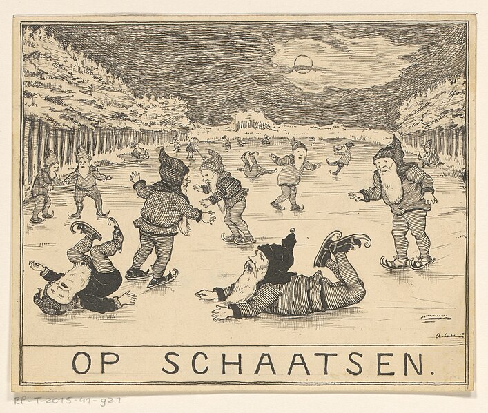 File:Schaatsende kabouters bij maanlicht, RP-T-2015-41-921.jpg