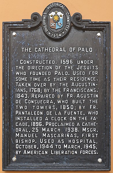 File:The Cathedral of Palo historical marker.jpg