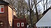 Bruno's Field is hidden behind houses, and this is a view of trees in the field from Worcester Crescent