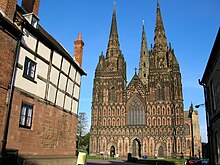 2014 photograph of Lichfield Cathedral by David Illif