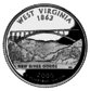 West Virginia quarter dollar coin