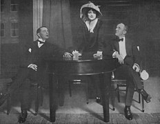 William Collier, Peggy Wood, and George M. Cohan in Hello, Broadway!.jpg