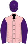 Pink, purple sleeves and cap