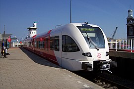 GTW 2/8 der Arriva Nederland in Harlingen am Hafen