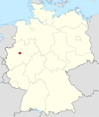 Deutschlandkarte, Lage der Stadt Dortmund hervorgehoben