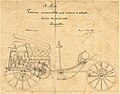 1896 - A. C.KREBS automobile patent drawing.