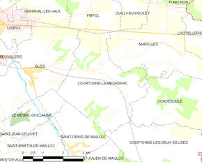 Poziția localității Courtonne-la-Meurdrac