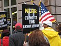 Image 5Union members picketing recent NLRB rulings outside the agency's Washington, D.C., headquarters in November 2007.