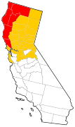 California counties declared disaster areas in the Christmas flood of 1964