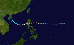 台风飞燕的路径图