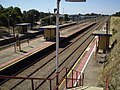 The now demolished Keswick station, with Adelaide Parklands Terminal in the background