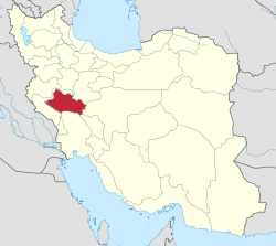 Lage der Provinz Luristan im Iran