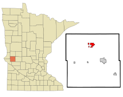 Location of Donnelly, Minnesota