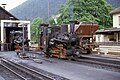 Auf der rein touristischen Schneebergbahn endete der tägliche Dampfbetrieb erst mit Anschaffung der Salamander-Triebwagen im Jahr 1999. Foto aufgenommen in Puchberg 1977.