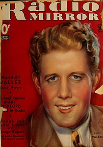 Rudy Vallee on the cover of Radio Mirror, December 1934, credited as A Mozert