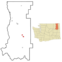 Location of Chewelah, Washington