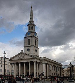 Saint Martin-in-the-Fields, västfasaden 2011