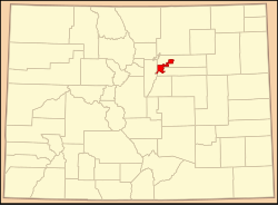 Location of Denver in Colorado
