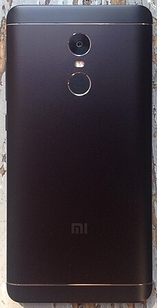 Back of black Redmi Note 4X