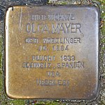 Stolpersteine für Olga Mayer (Schusterstraße 23)