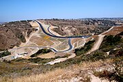 Mexico–United States barrier in Smuggler's Gulch