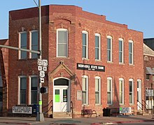 Two-story brick building