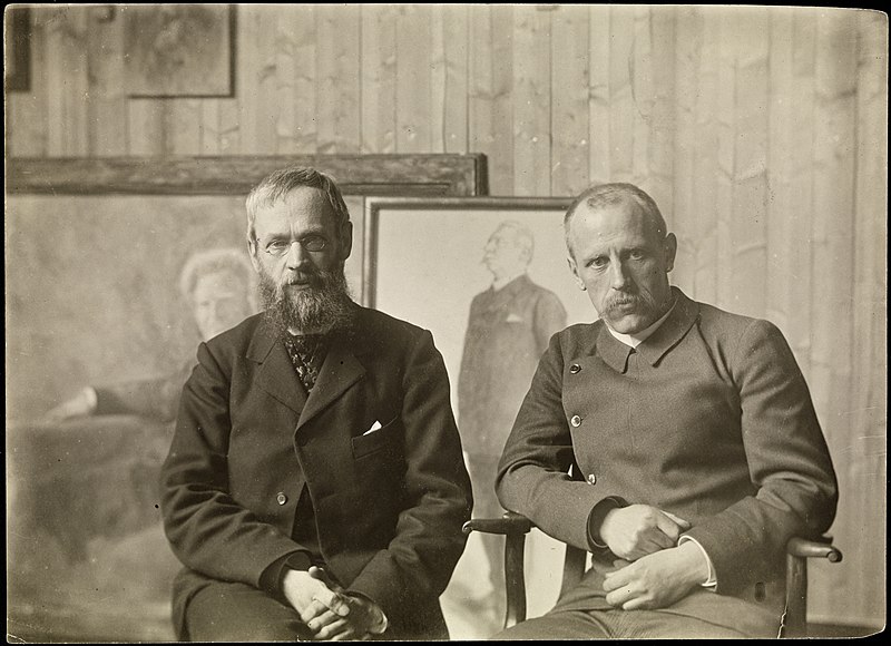 File:Fridtjof Nansen og Erik Werenskiold i malerens atelier, ca 1907 (7248436944).jpg