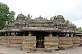 A frontal view displays the staggered square layout of mantapa (hall) in Kedareshvara temple at Balligavi