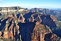 Aerial view of Hancock Butte with Mt. Hayden behind it.