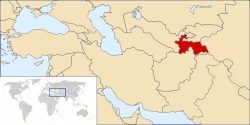 Lokasi Tajikistan