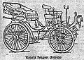 Victoria Peugeot petrol Did not qualify Le Petit Journal – Contest for Horseless Carriages, Paris-Rouen. Le Petit Journal Sunday 22 July 1894