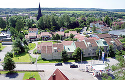 View over Skene (the urban district of Kinna).