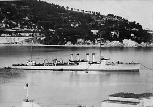 USS Gregory (DD-82) at anchor in an unknown port c1919