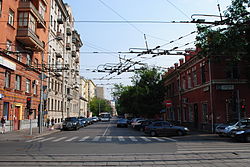 1-я Миусская улица, вид от Лесной и Новолесной улиц