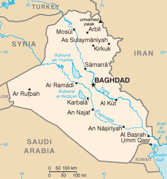 Mapa de l'Iraq