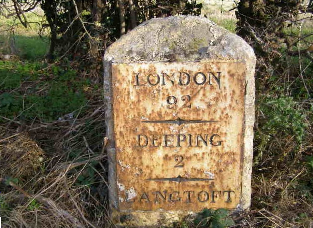 File:Mile Stone, north of Langtoft village - geograph.org.uk - 623605.jpg