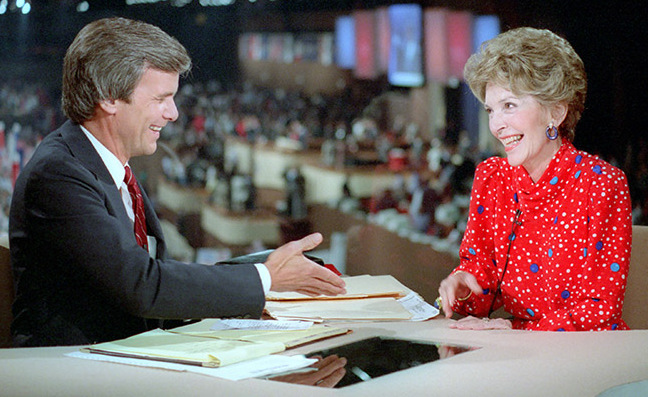 File:Nancy Reagan in an Interview with Tom Brokaw at the 1984 Republican National Convention in Dallas Texas (cropped).jpg